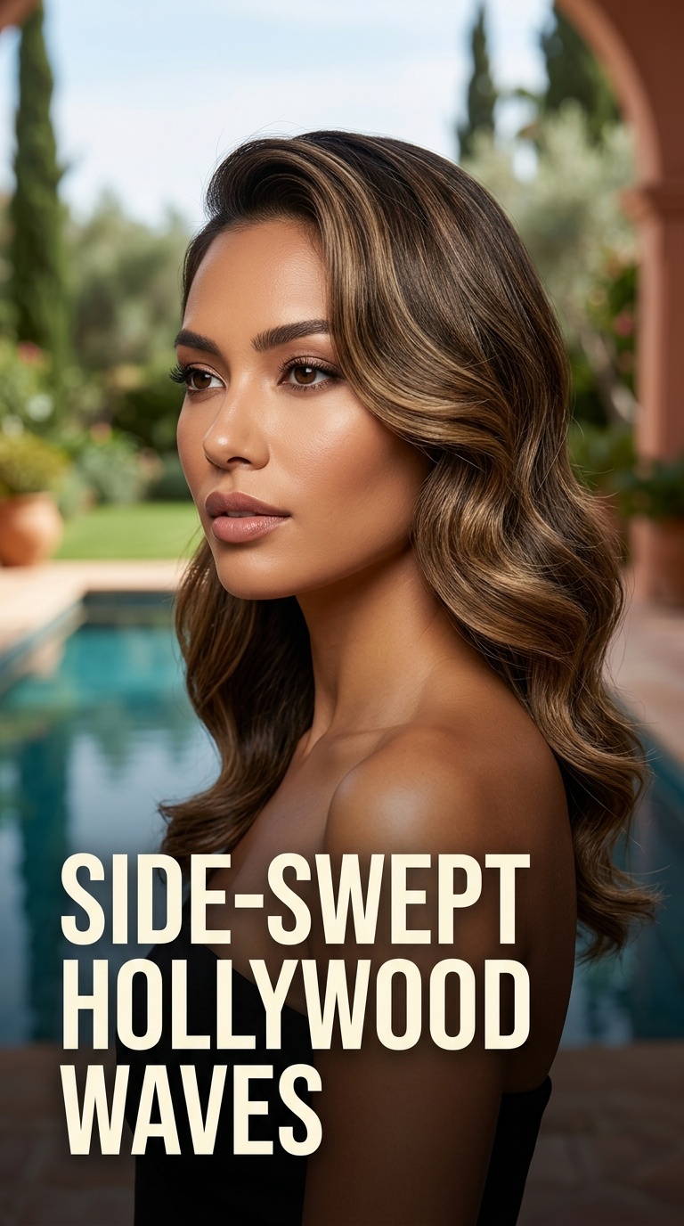Side-Swept Hollywood Waves