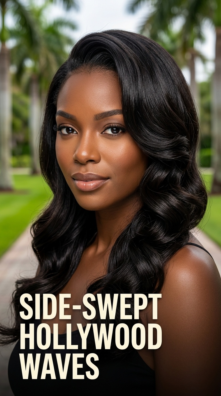Side-Swept Hollywood Waves