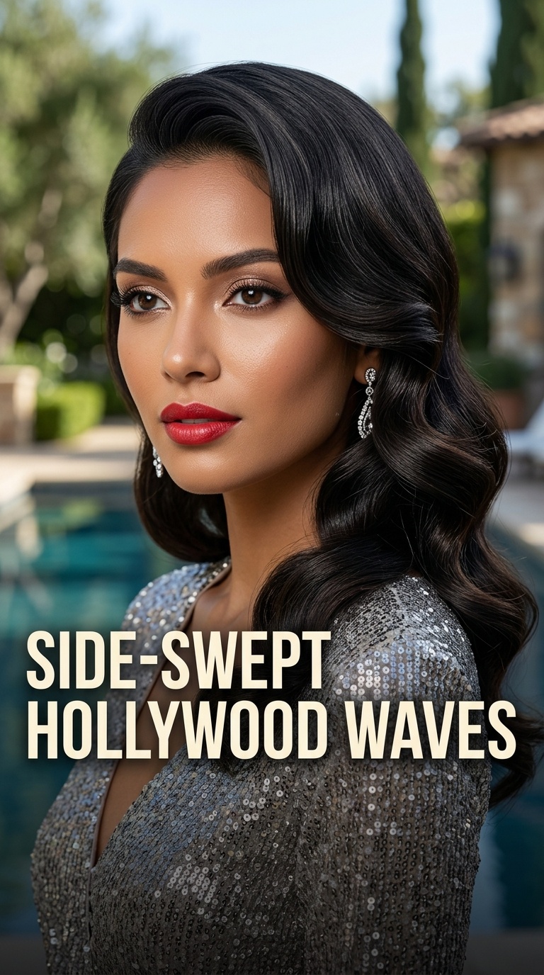 Side-Swept Hollywood Waves