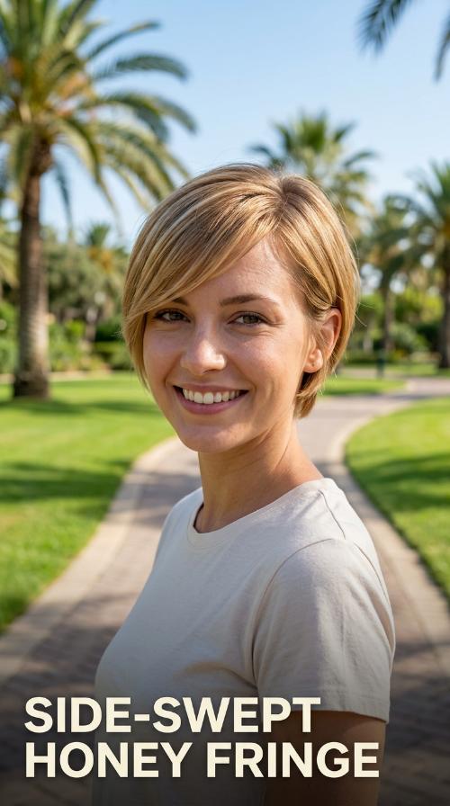 Side-Swept Honey Fringe