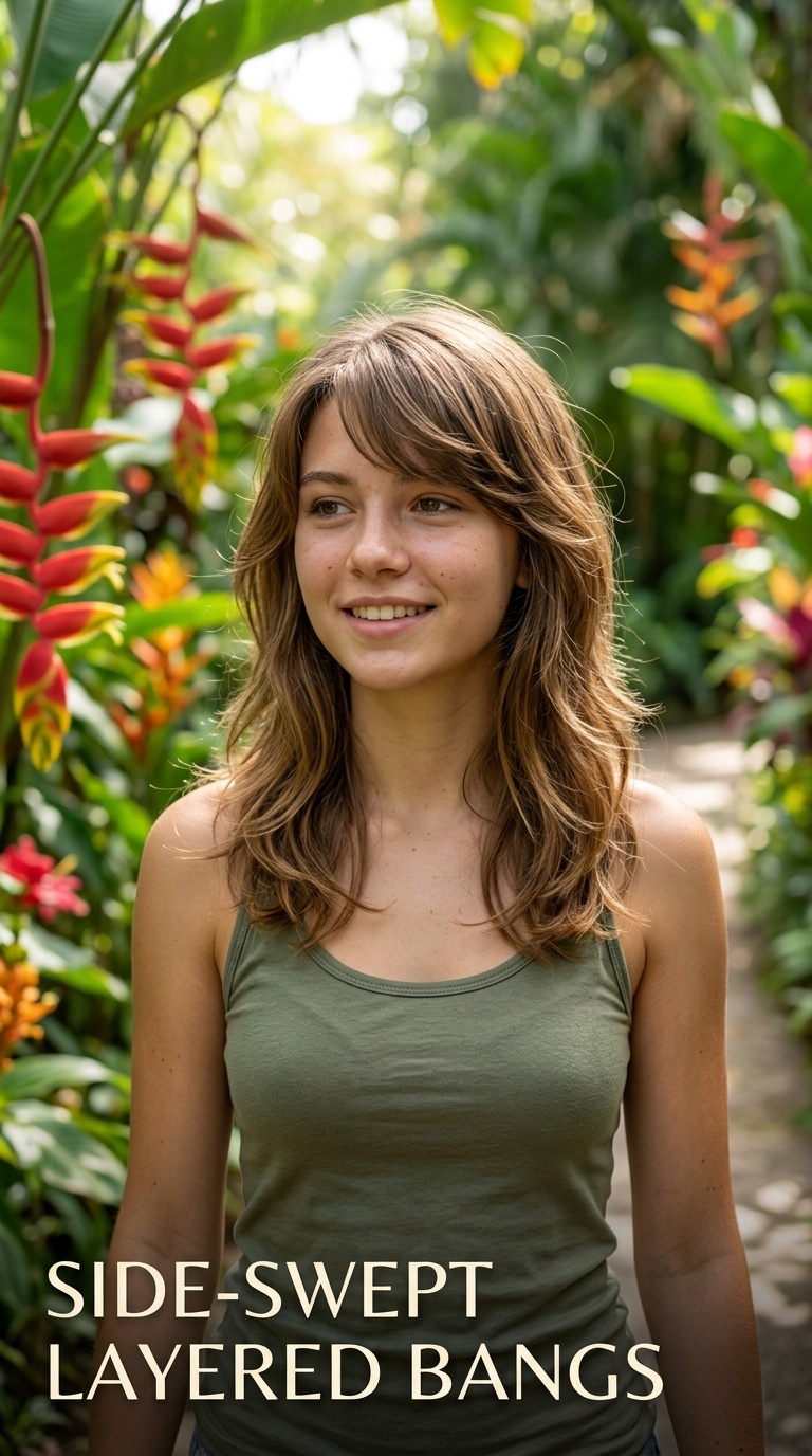 Side-Swept Layered Bangs