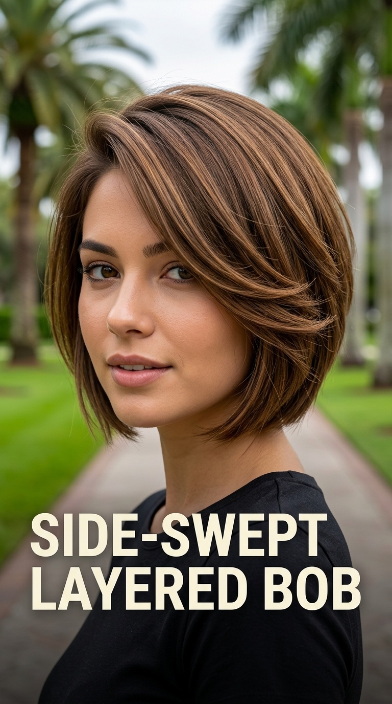 Side-Swept Layered Bob