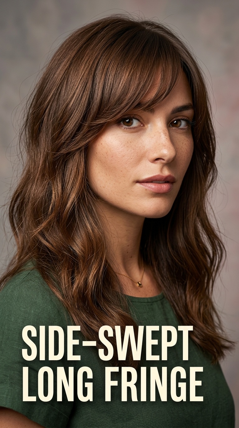 Side-Swept Long Fringe
