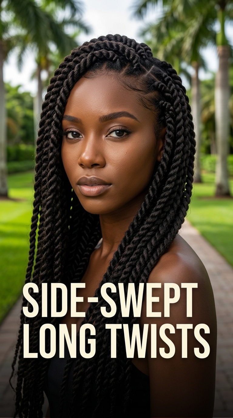 Side-Swept Long Twists