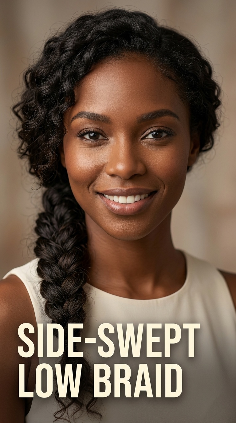 Side-Swept Low Braid