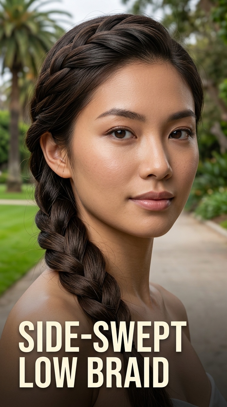 Side-Swept Low Braid