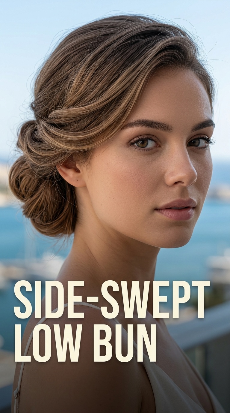 Side-Swept Low Bun
