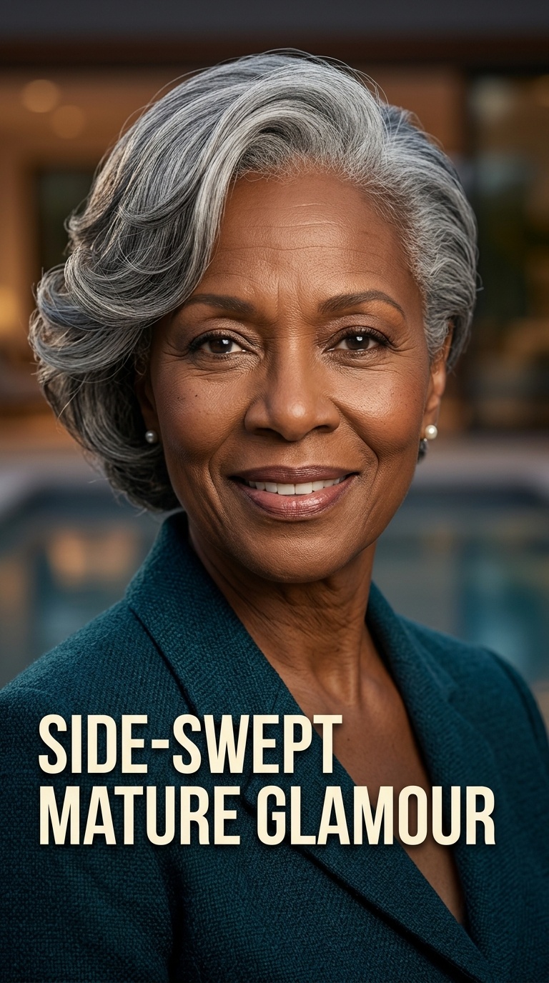 Side-Swept Mature Glamour