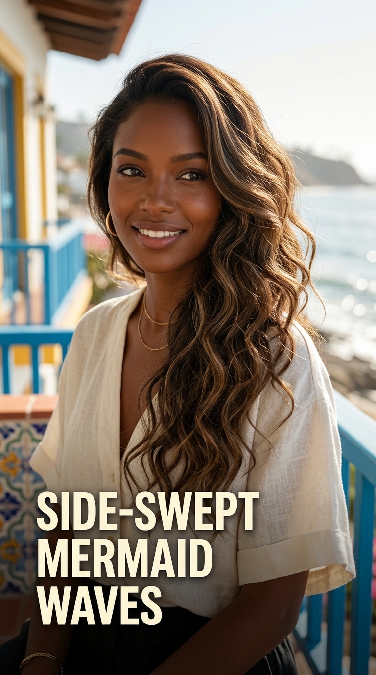 Side-Swept Mermaid Waves