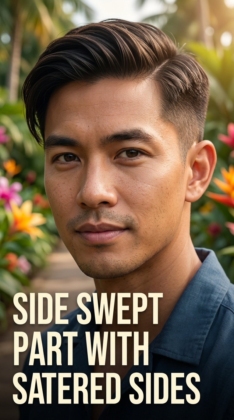 Side Swept Part with Tapered Sides