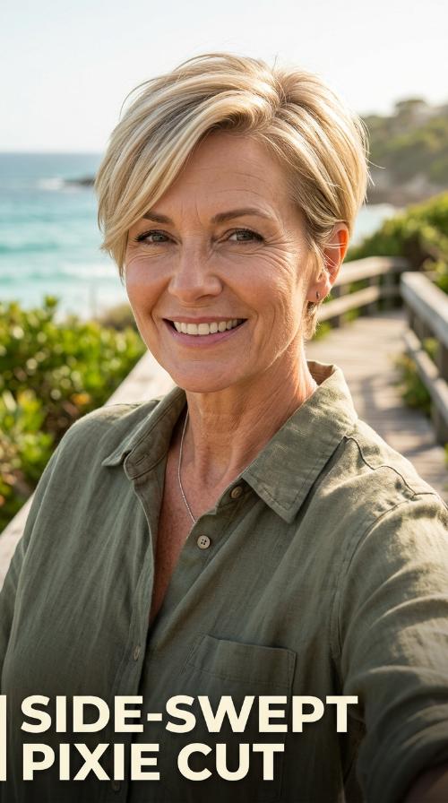 Side-Swept Pixie Cut