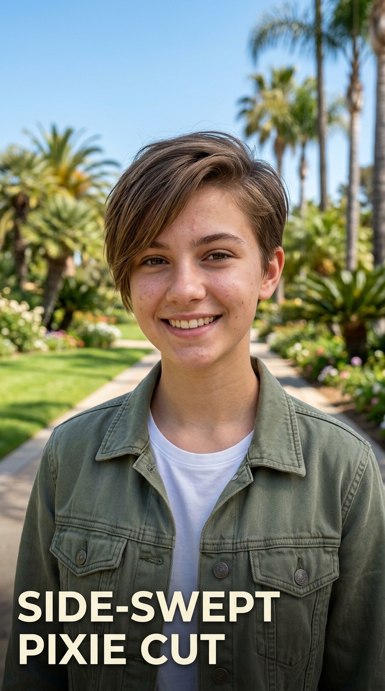 Side-Swept Pixie Cut