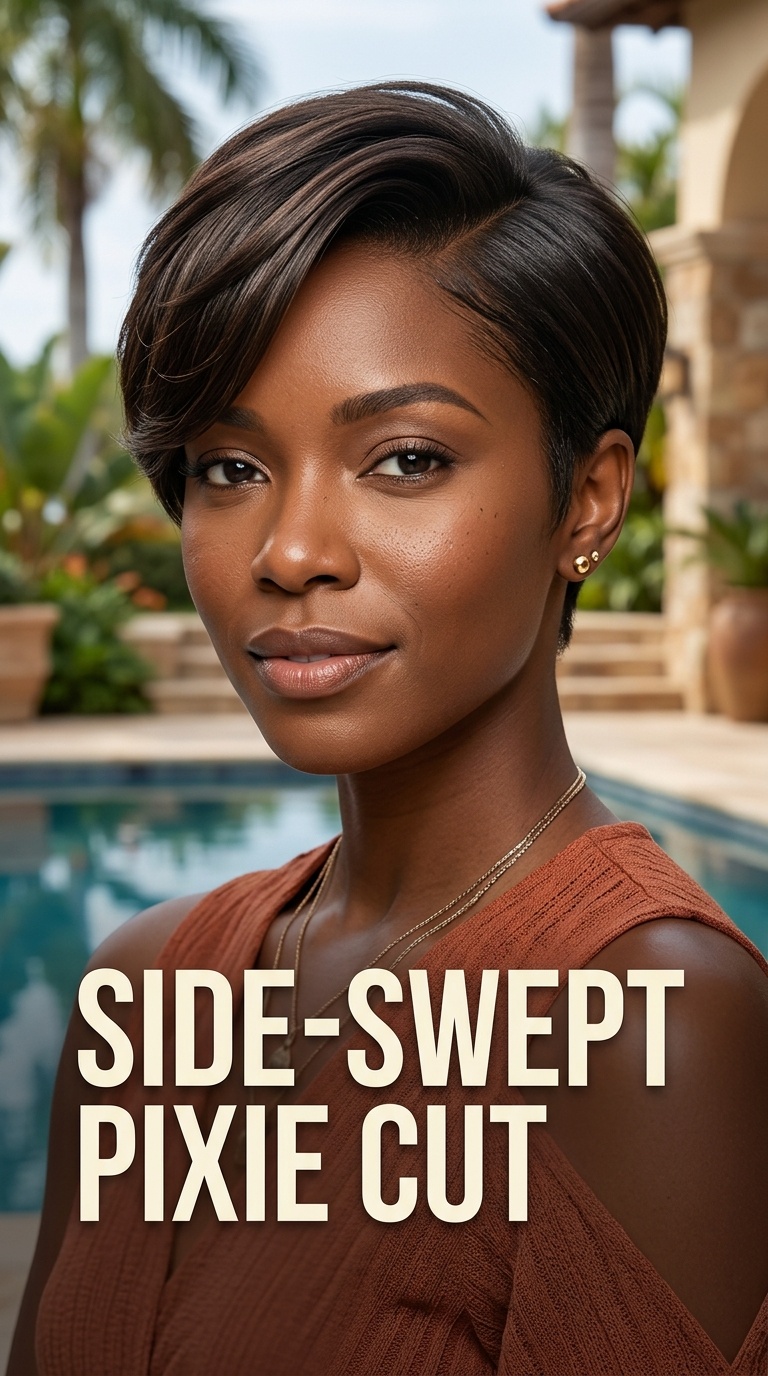 Side-Swept Pixie Cut
