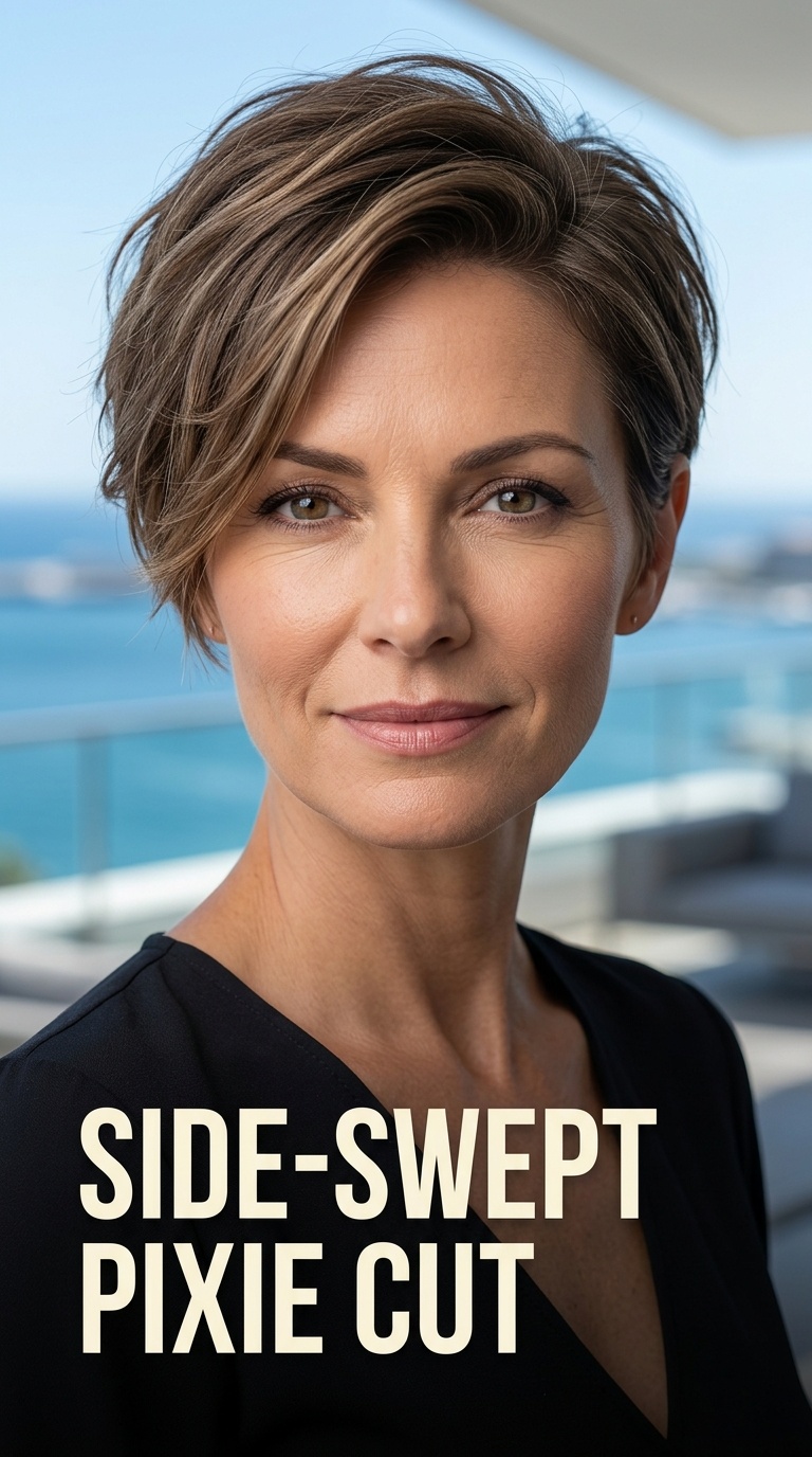 Side-Swept Pixie Cut