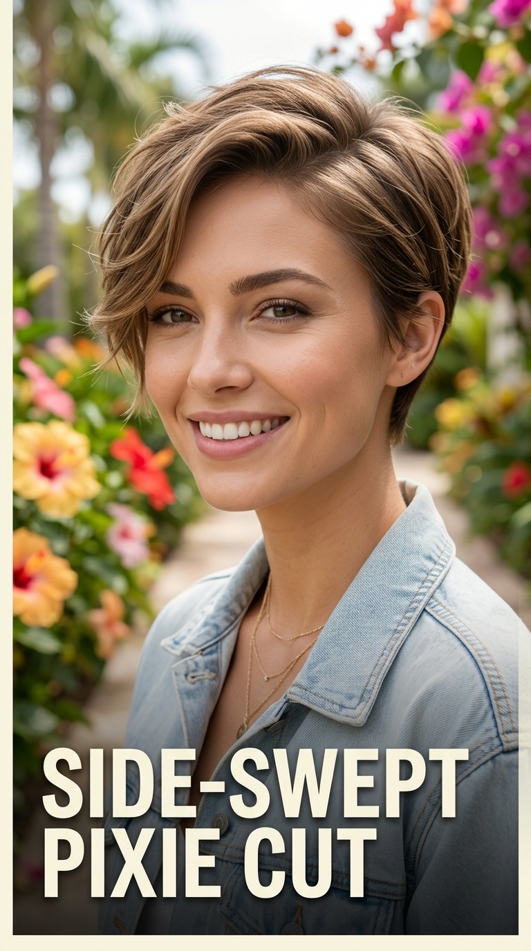 Side-Swept Pixie Cut