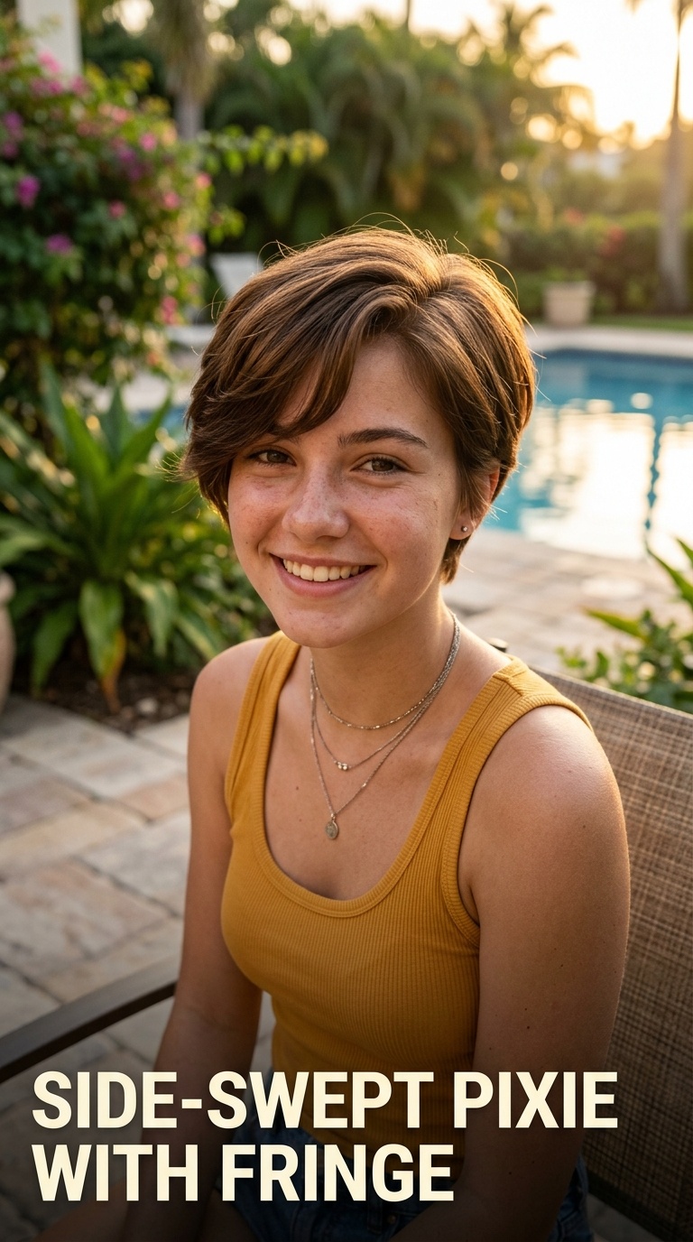 Side-Swept Pixie with Fringe