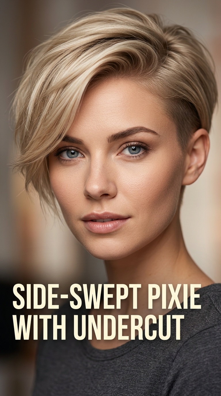 Side-Swept Pixie with Undercut