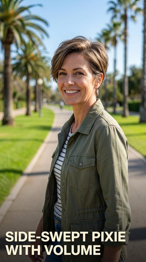Side-Swept Pixie with Volume