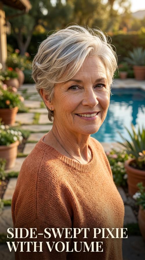 Side-Swept Pixie with Volume