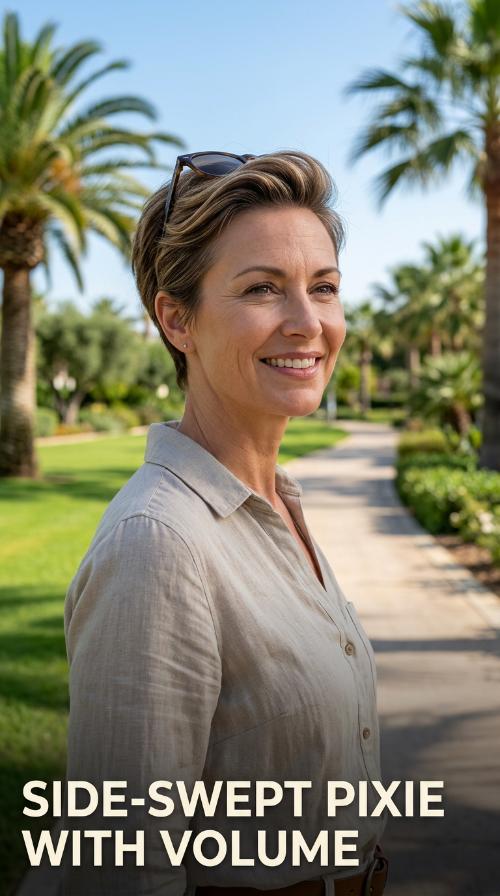 Side-Swept Pixie with Volume