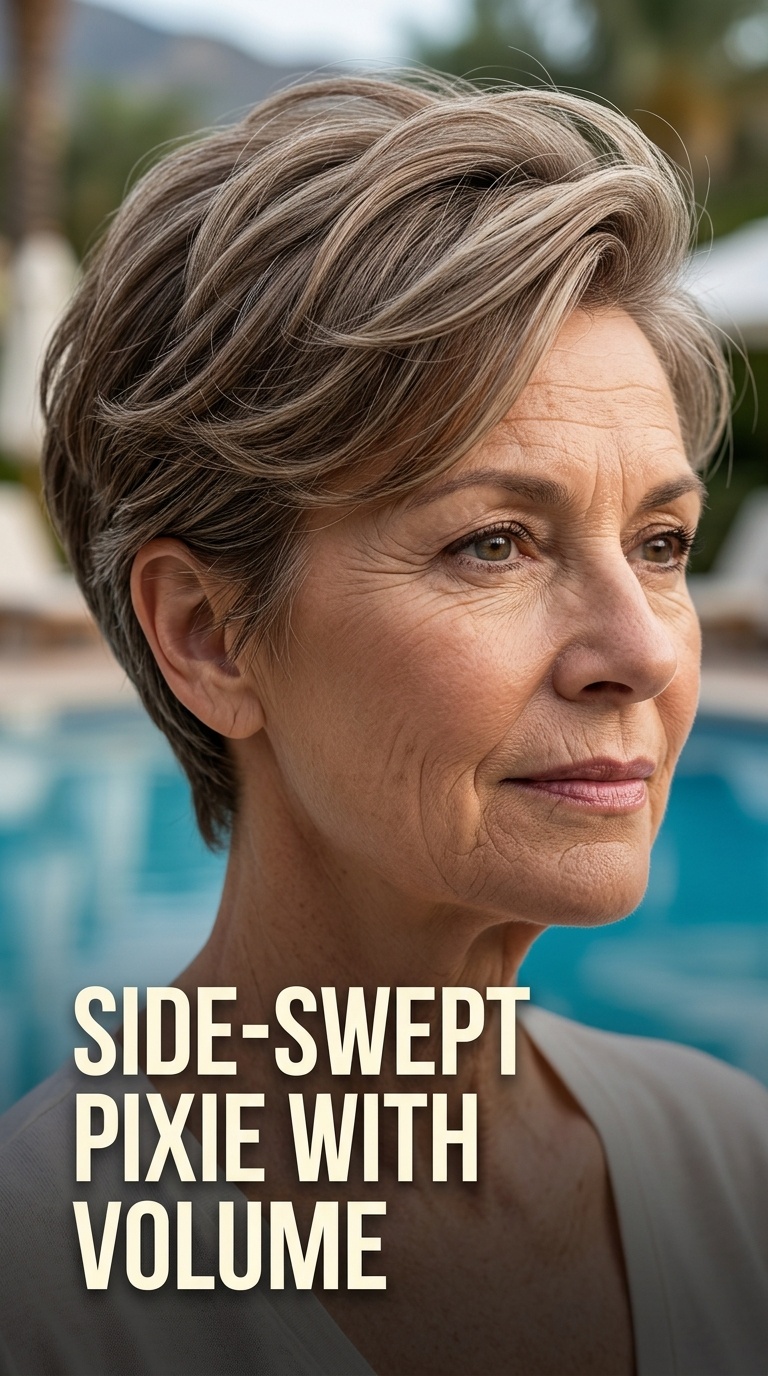 Side-Swept Pixie with Volume