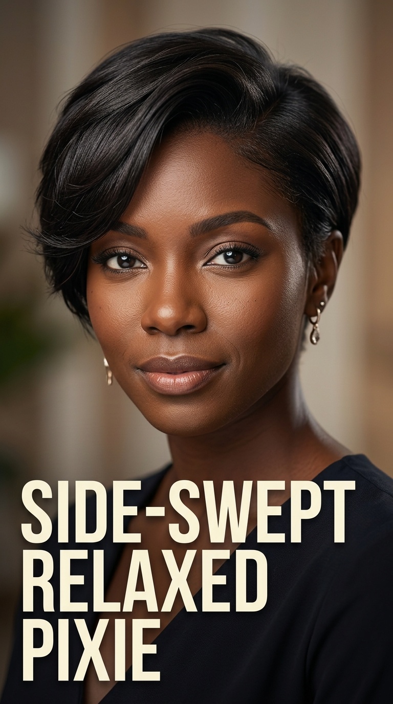 Side-Swept Relaxed Pixie