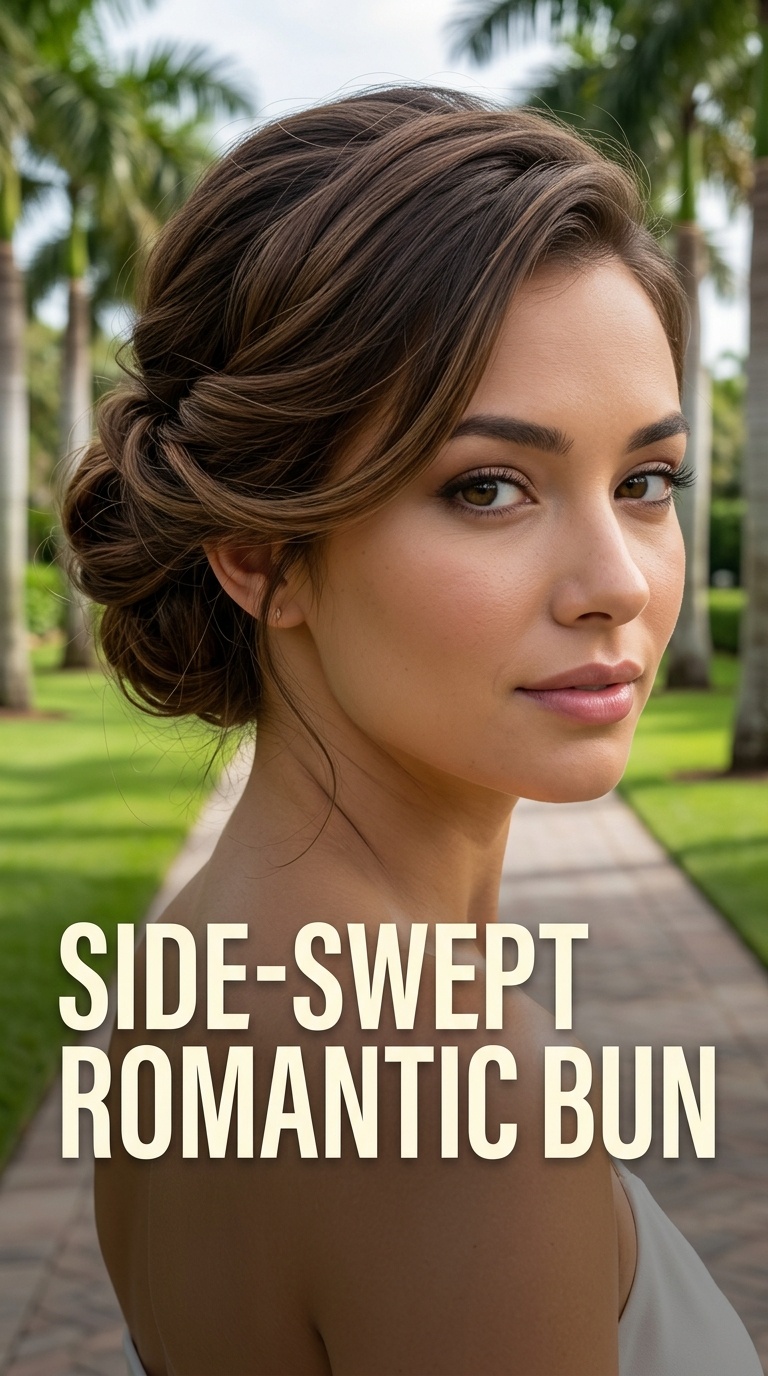 Side-Swept Romantic Bun