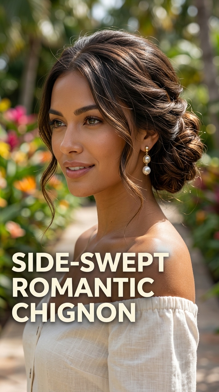 Side-Swept Romantic Chignon