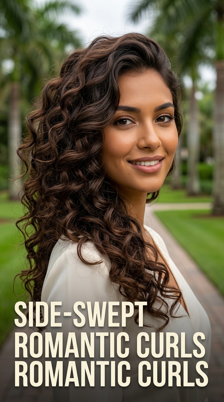 Side-Swept Romantic Curls