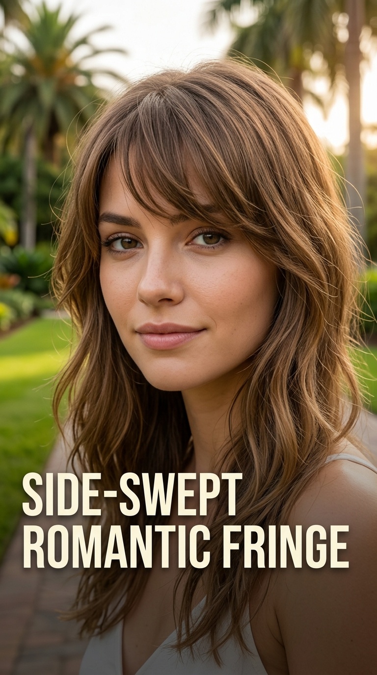 Side-Swept Romantic Fringe