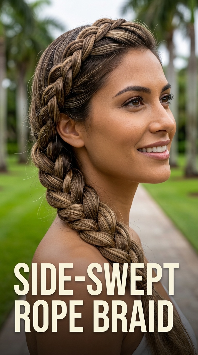Side-Swept Rope Braid