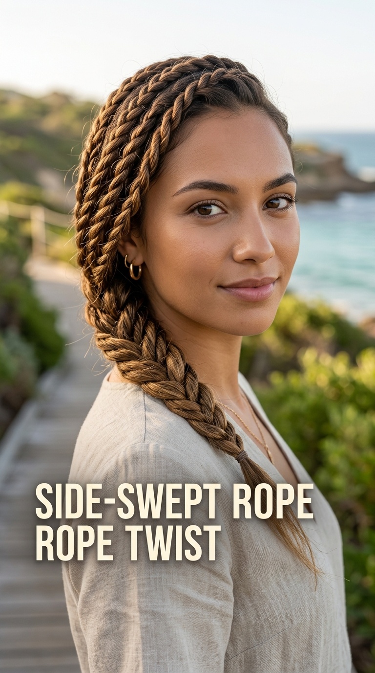 Side-Swept Rope Twist