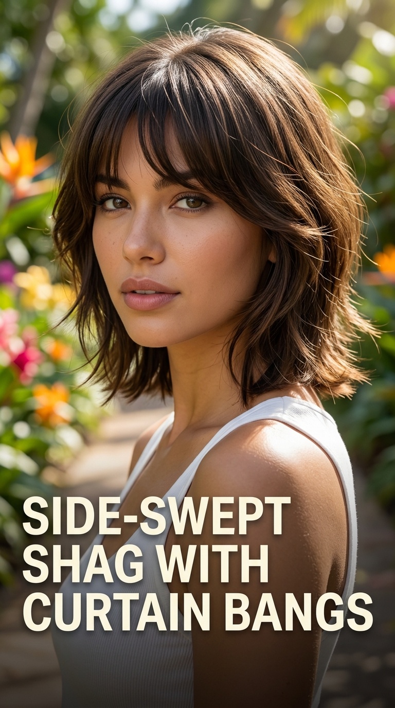 Side-Swept Shag with Curtain Bangs
