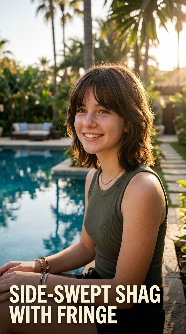 Side-Swept Shag with Fringe