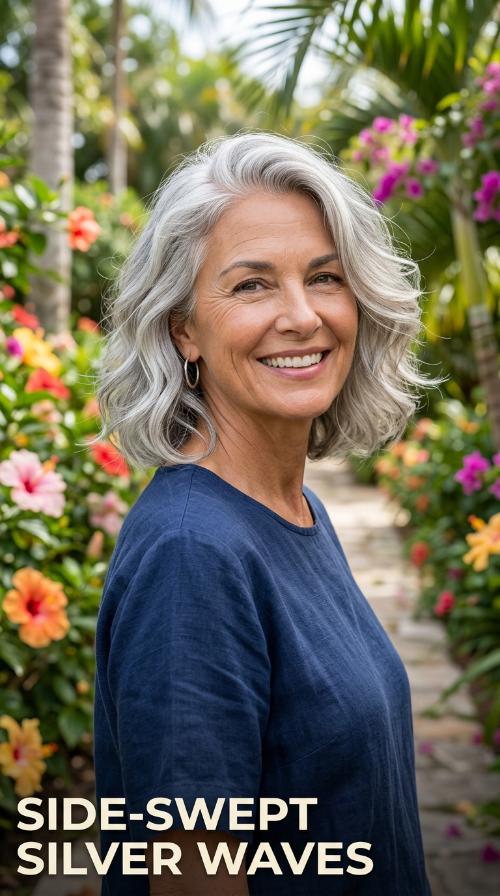 Side-Swept Silver Waves