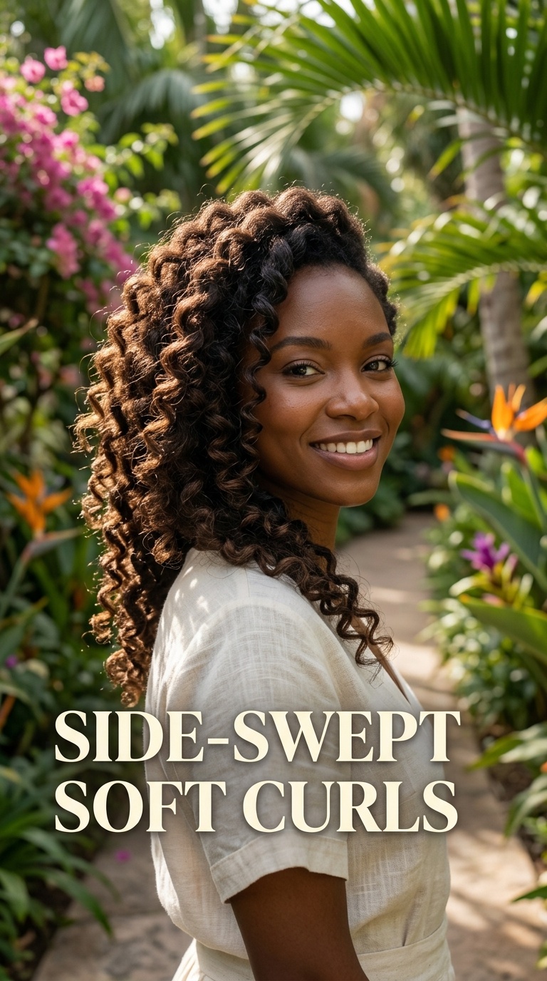 Side-Swept Soft Curls