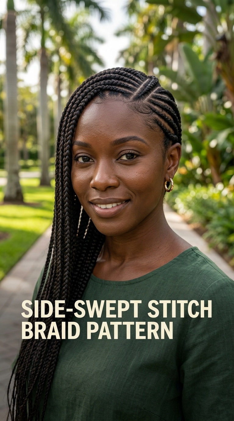 Side-Swept Stitch Braid Pattern