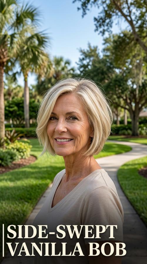 Side-Swept Vanilla Bob