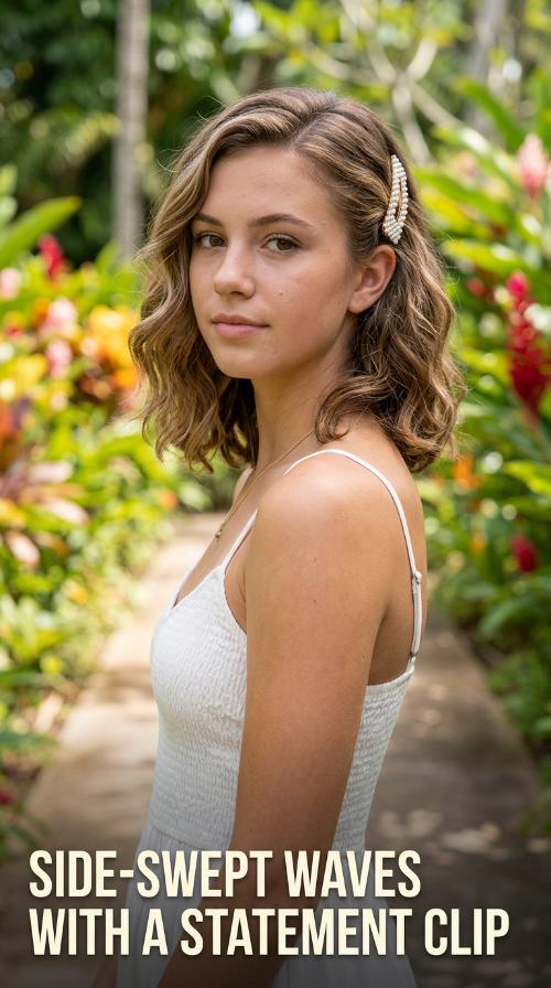 Side-Swept Waves with a Statement Clip
