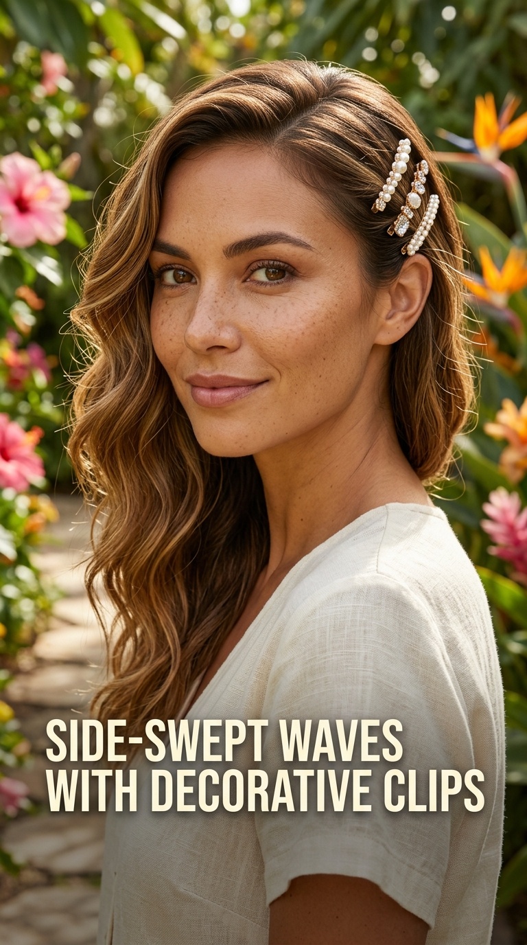 Side-Swept Waves with Decorative Clips