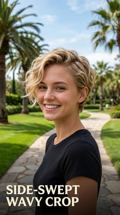 Side-Swept Wavy Crop