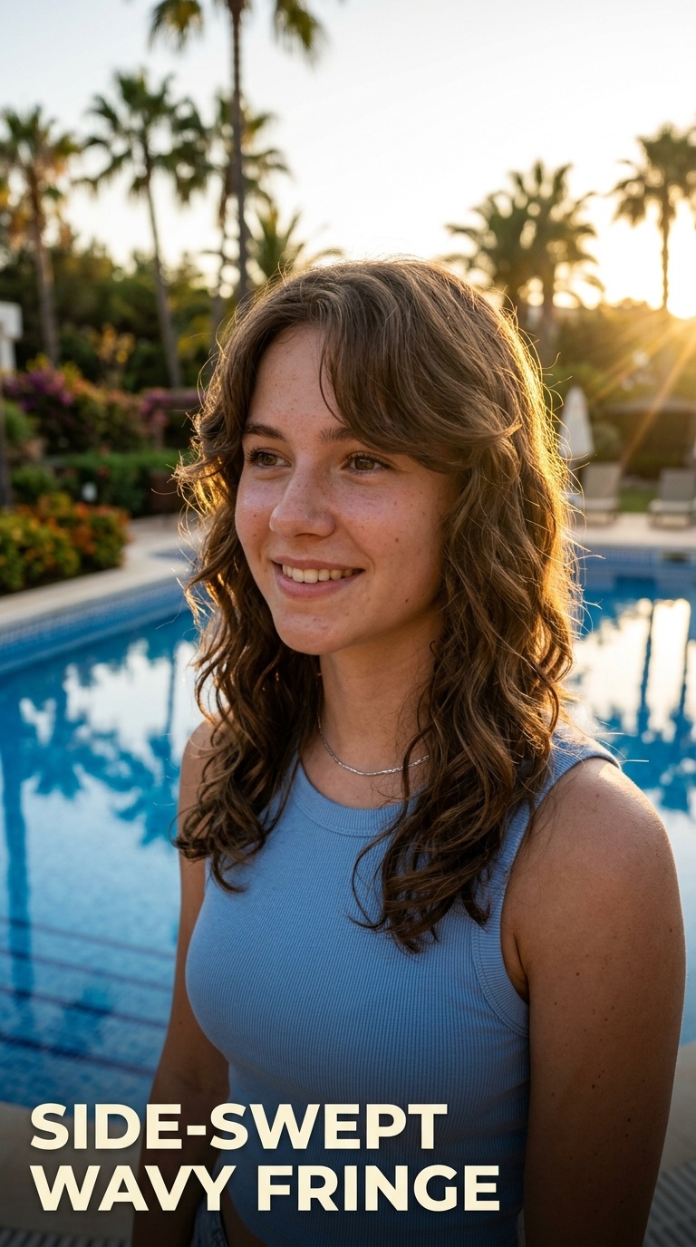 Side-Swept Wavy Fringe