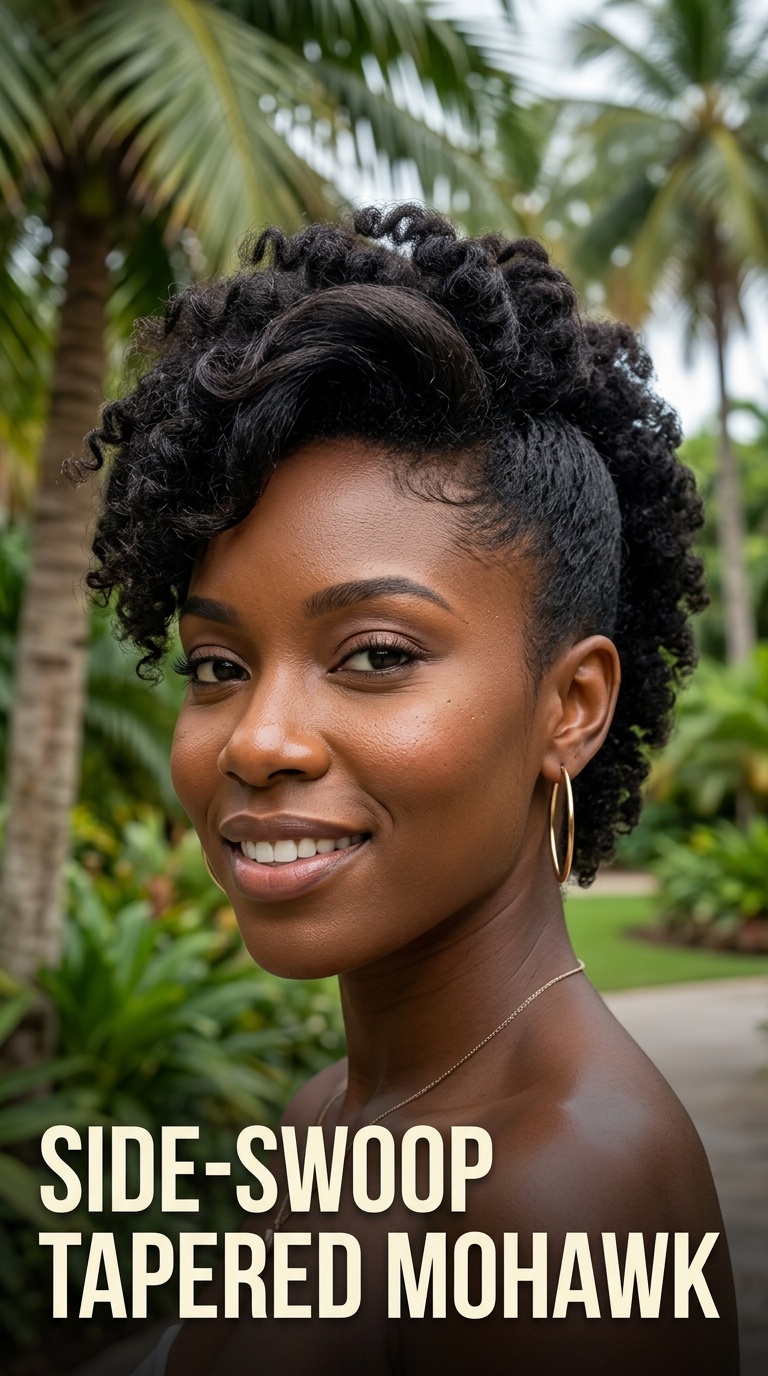 Side-Swoop Tapered Mohawk
