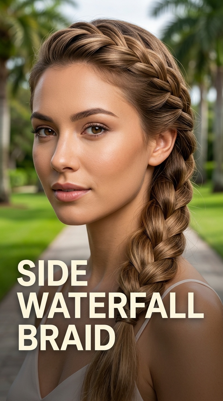 Side Waterfall Braid