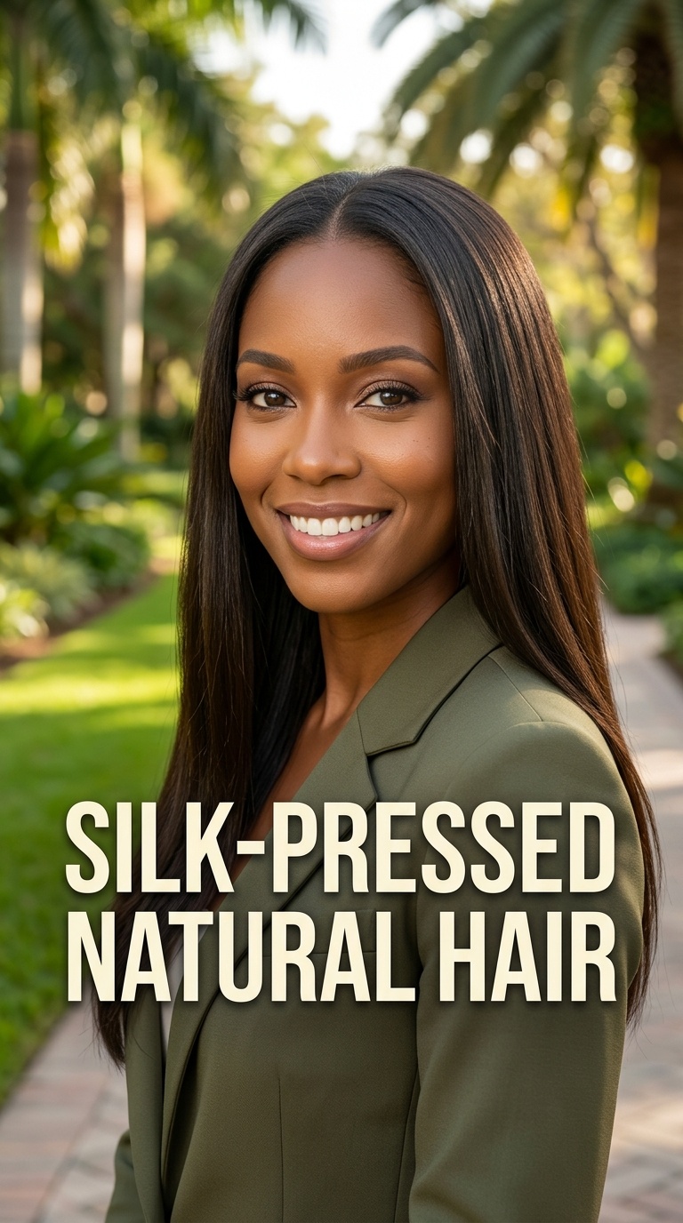 Silk-Pressed Natural Hair