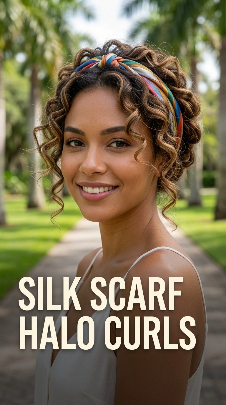 Silk Scarf Halo Curls
