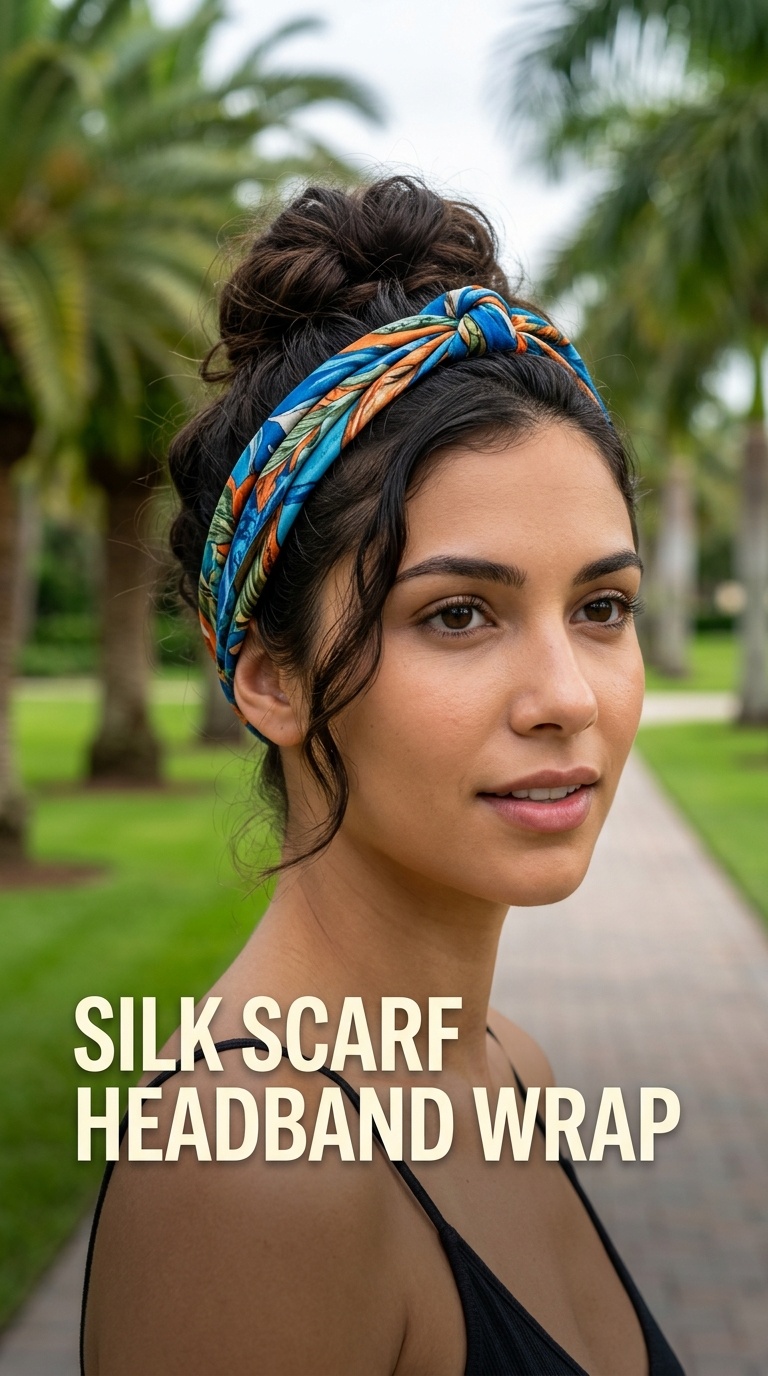 Silk Scarf Headband Wrap