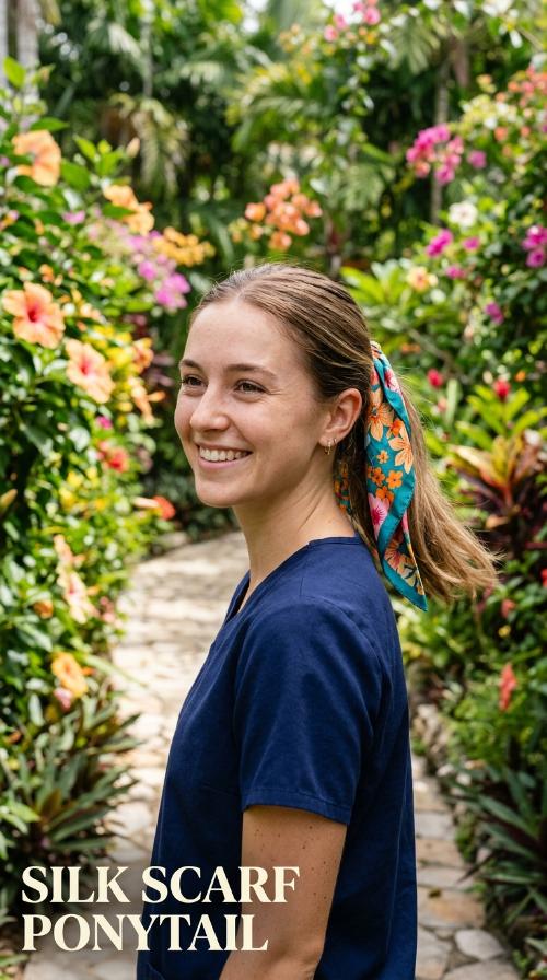 Silk Scarf Ponytail