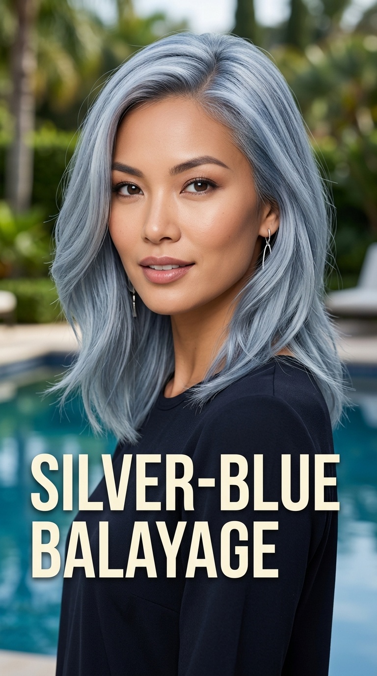 Silver-Blue Balayage