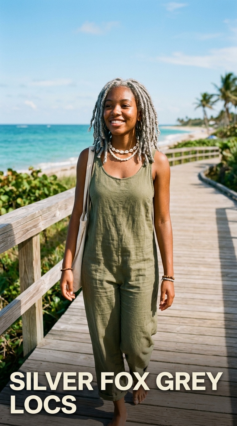 Silver Fox Grey Locs